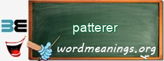 WordMeaning blackboard for patterer